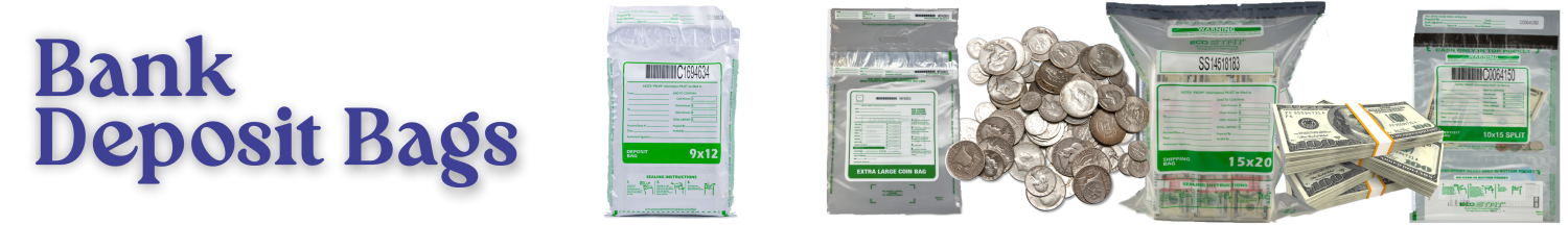 BANK DEPOSIT BAGS, COIN BAGS, SECURITY BAGS